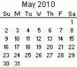 May 2010 Calendar