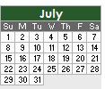 July 2012 Calendar