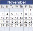 November 2013 Calendar