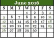 June 2016 Calendar