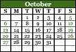 October 20189 Calendar