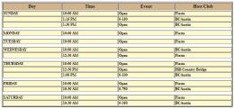 BBO Schedule