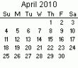 April 2009 Calendar