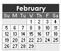 February 2012 Calendar