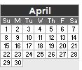 April 2012 Calendar
