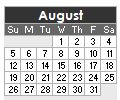 August 2012 Calendar