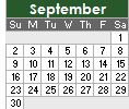 September 2012 Calendar