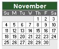 November 2012 Calendar
