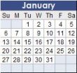 January 2013 Calendar