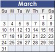 March 2013 Calendar