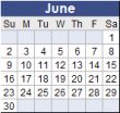 June 2013 Calendar