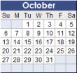 October 2013 Calendar