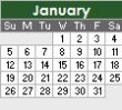 January 2014 Calendar