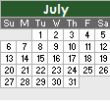 July 2014 Calendar