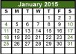 January 2015 Calendar