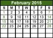 February 2015 Calendar