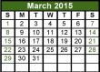 March 2015 Calendar