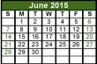 June 2015 Calendar