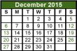 December 2015 Calendar