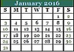 January 2016 Calendar