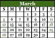 March 2017 Calendar