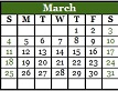 March 2018 Calendar