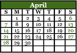 April 2019 Calendar