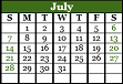 July 2019 Calendar