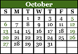 October 2019 Calendar